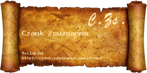 Czank Zsuzsanna névjegykártya
